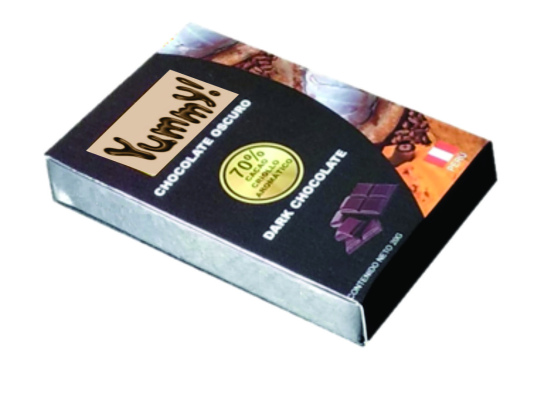 Chocolate 70% Cacao Dark Dark (puro) endulzado 20gr
