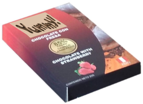 Chocolate 85% Cacao & fresas 20gr